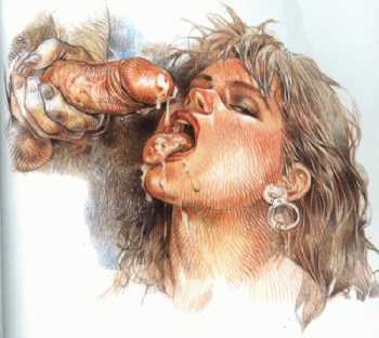 Hard facial ejaculation drawing